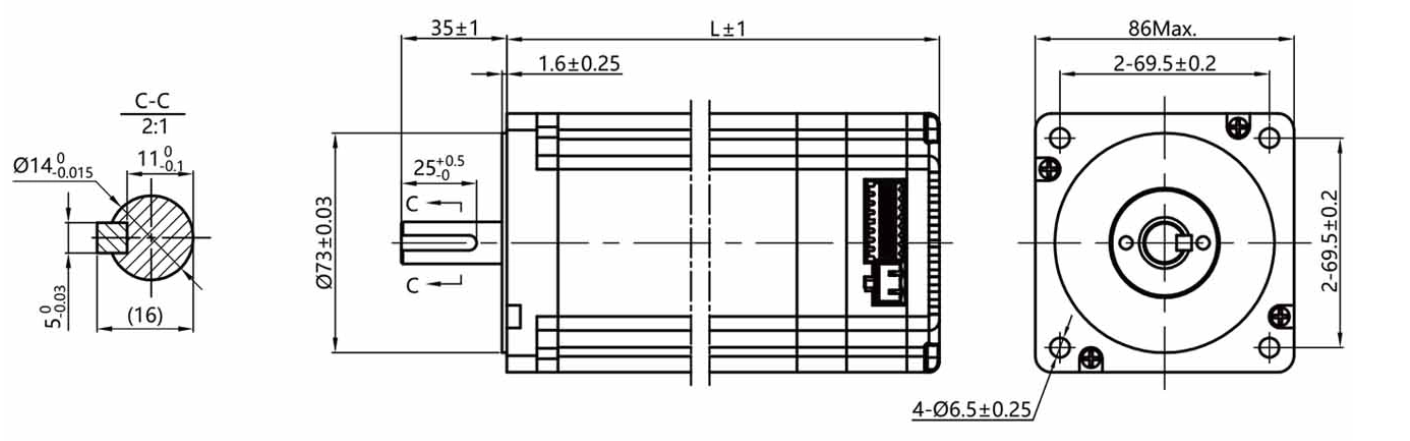 nema 34 integrated stepper motor DWG nema 34 integrated stepper motor DWG