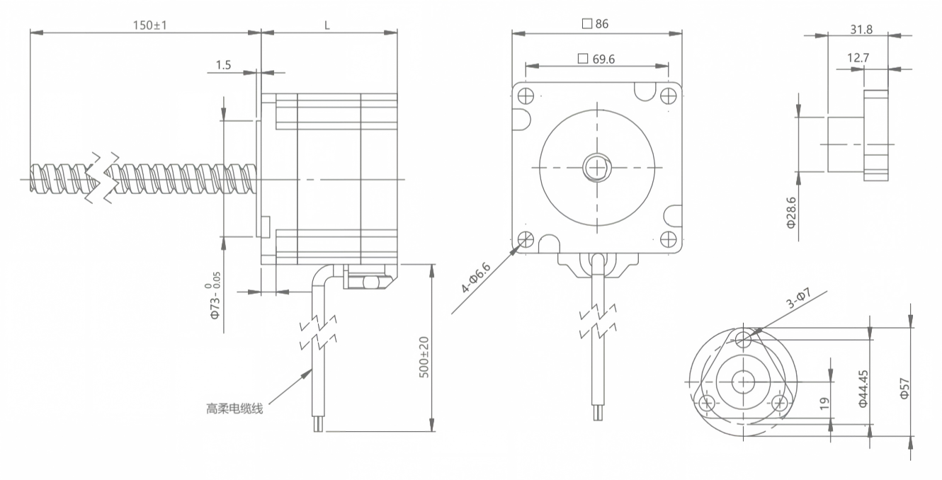 Nema 34 External Drive Type Stepper Motor DW
