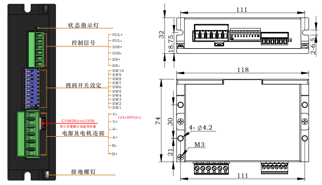 DM865-1 Open Loop Stepper Motor Drive
